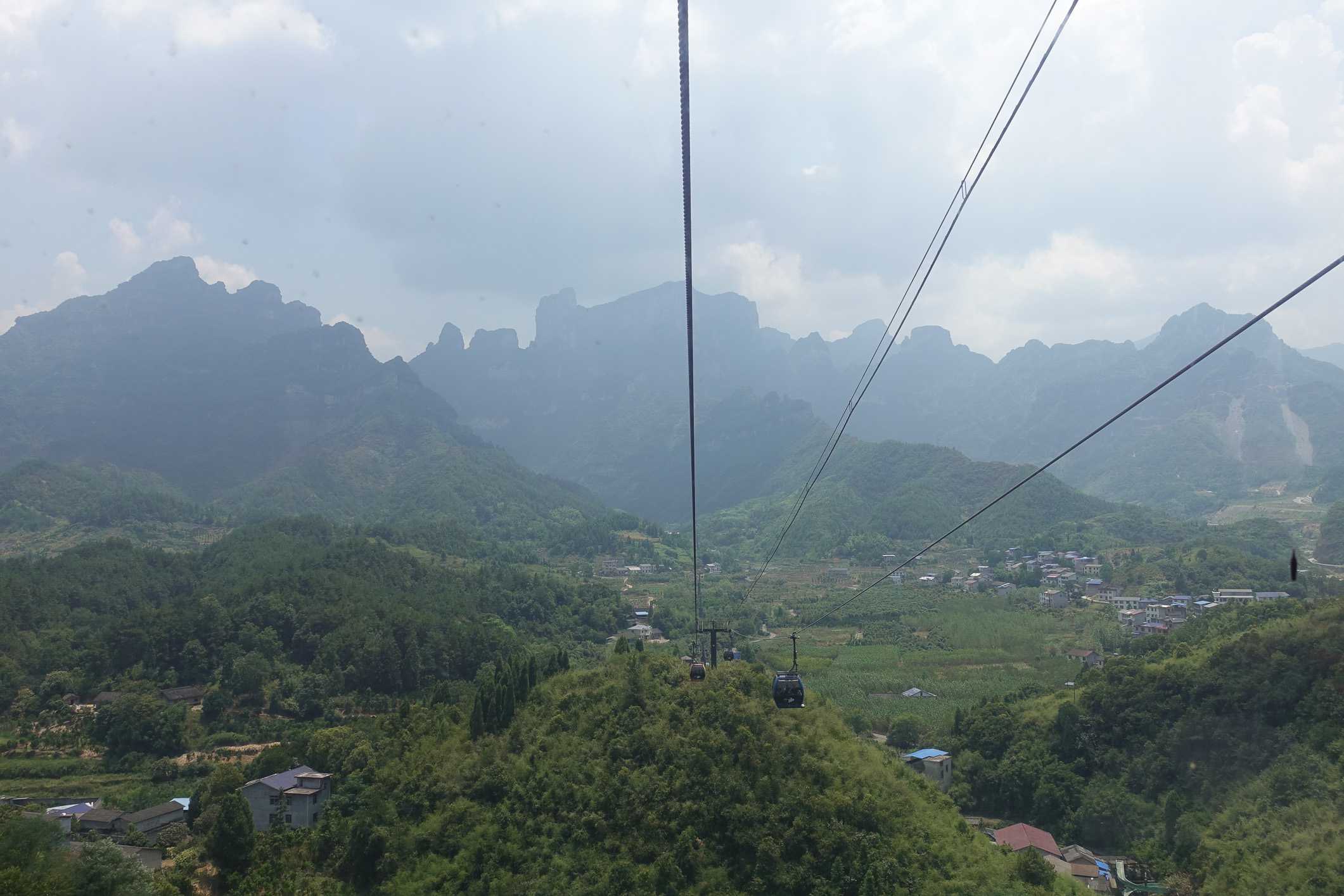 Cable car up to Tianmen Mountain